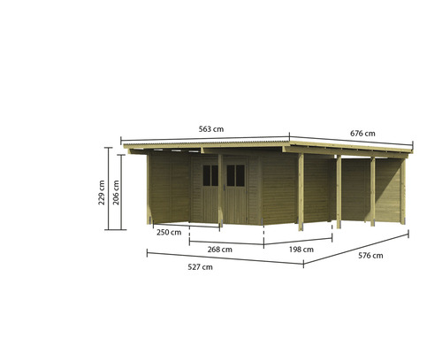 Dimensions d''un abri de jardin avec annexe
