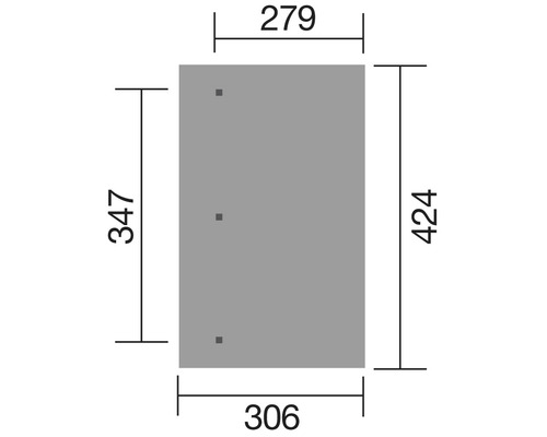 Dessin du produit avec dimensions 279, 306, 347 et 424