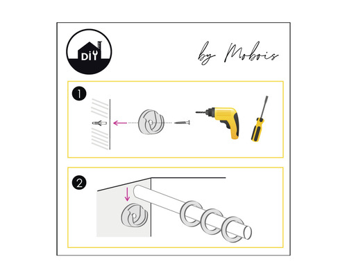 Instructions de montage pour support de tringle à rideaux