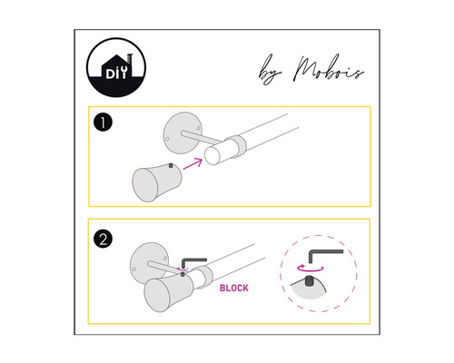 Instructions pour le montage d''une tringle à rideaux