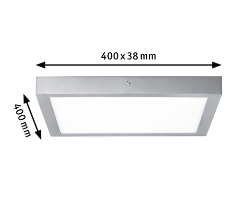 Abmessungen einer LED Deckenleuchte 400 x 38 Millimeter