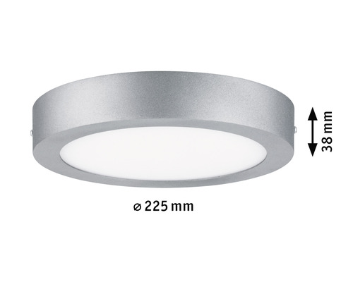 Runde Deckenleuchte mit den Maßen 225 mm Durchmesser und 38 mm Höhe
