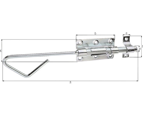 Verrou coulissant en métal avec indications de mesure pour projets de bricolage