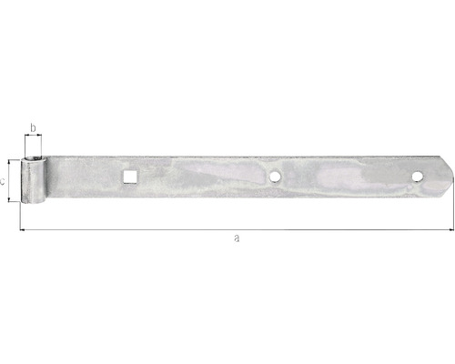 Fer plat avec trous et indications de dimensions