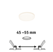 Spot encastrable au plafond Instructions d'installation avec indication de la taille