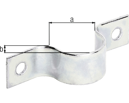 Rohrschelle mit Bohrlöchern zur Befestigung