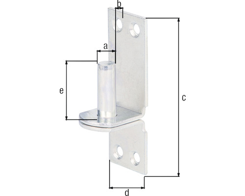 Metall Eckwinkel mit Stift und Massangaben