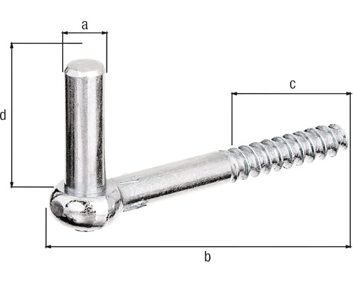 Crochet à visser avec indications métriques