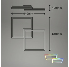 Plafonnier LED en plastique 2 x 17 W 1900 lm Ø 640 mm aluminium à intensité lumineuse variable-thumb-10