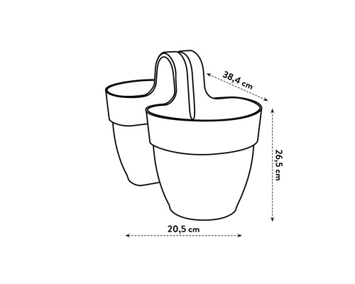 Image d''un support de jardinière avec dimensions