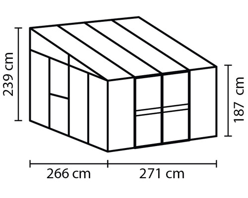 Image des dimensions d''une serre