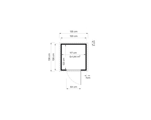 Plan d''un abri de jardin avec dimensions