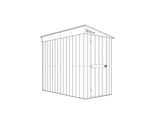 Abri de jardin en métal avec porte