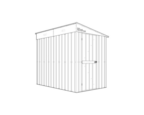 Illustration d''un abri de jardin avec toit en pente