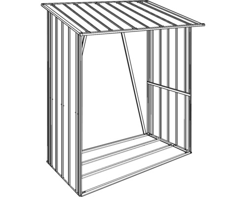 Holzlagerregal aus Metall