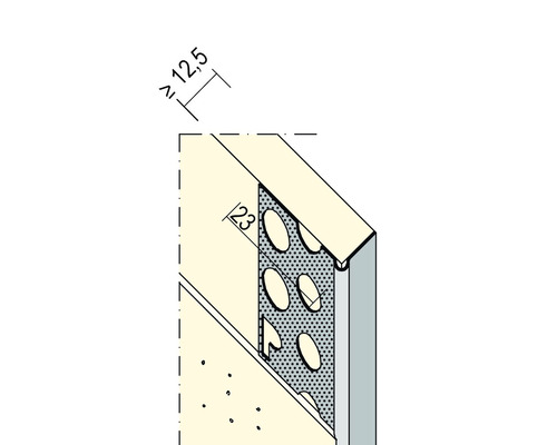 Image d''une construction murale avec isolation et indications de mesure.