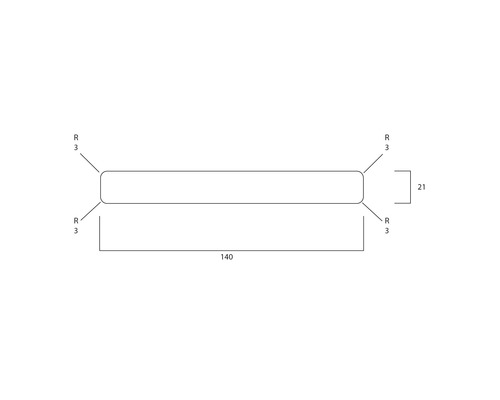Dessin technique d''un profilé avec indication des dimensions