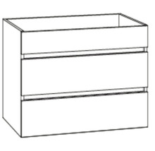 Meuble bas avec deux tiroirs
