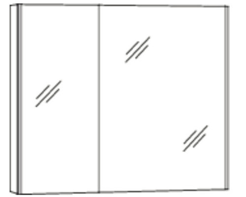 Spiegelschrank mit zwei Türen