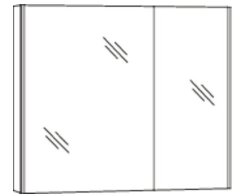 Spiegelschrank mit zwei Türen