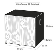 UltraScape 90 Unterschrank mit Maßangaben