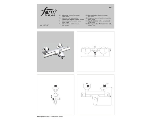 Thermostat de baignoire en chrome