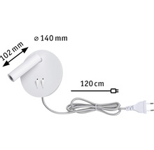 Dimensions d''une applique murale avec interrupteur et prise