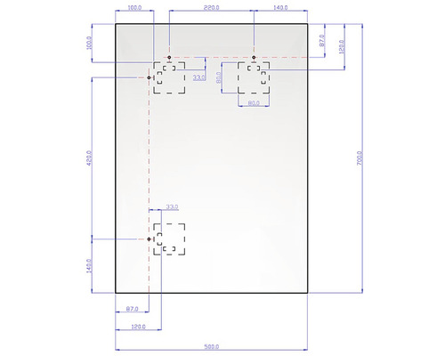 Dessin technique avec cotes pour un produit