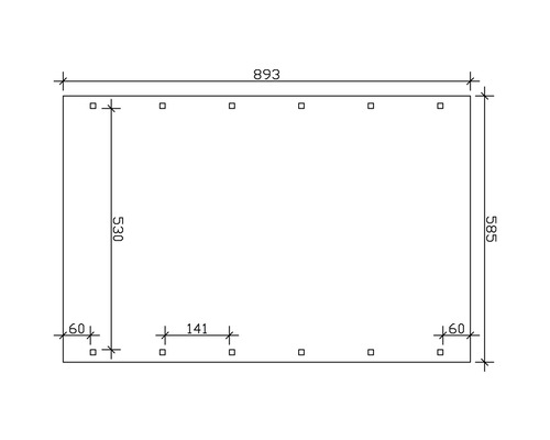 Technische Zeichnung mit Maßangaben