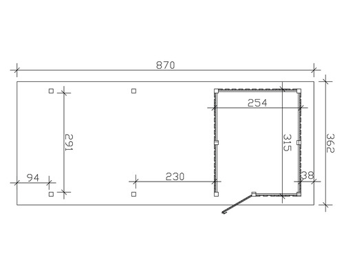 Plan d''un abri de jardin avec dimensions