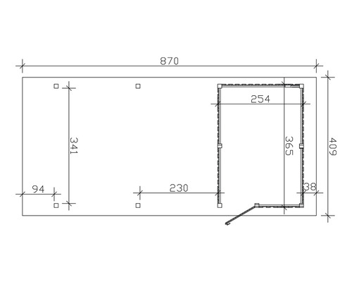 Plan avec indications de dimensions
