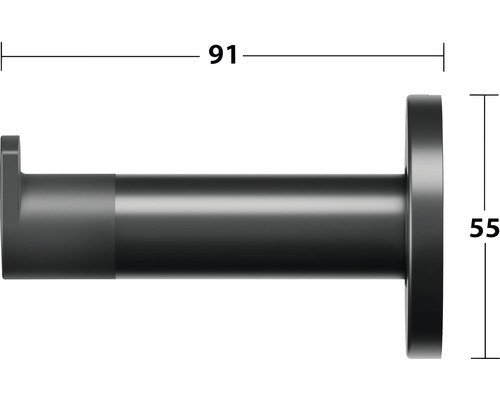 Image d''un porte-serviettes avec les dimensions 91 et 55