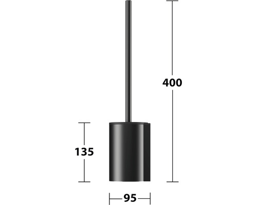 Garniture de brosse de toilette avec dimensions