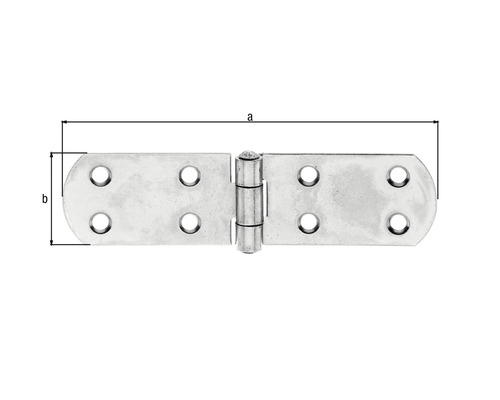 Image d''une patte de charnière avec dimensions