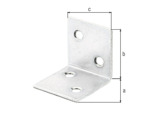 Équerre de fixation avec trous et indications de mesure