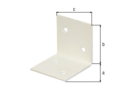 Winkelverbinder mit Abmessungsangaben a, b und c