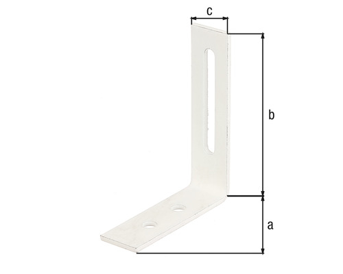 Équerre de fixation avec trou oblong pour la fixation