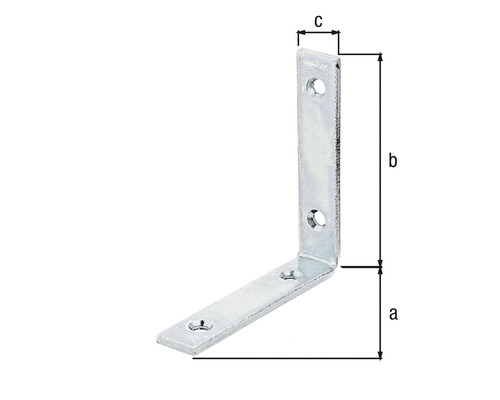 Winkelverbinder mit Maßangaben