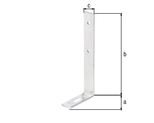 Equerre métallique avec trous pour fixation