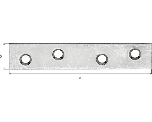 Plaque métallique avec quatre trous