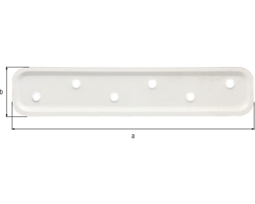 Metallplatte mit Löchern und Maßangaben