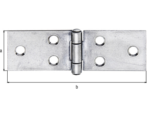 Scharnier mit Schraublöchern und Massangaben