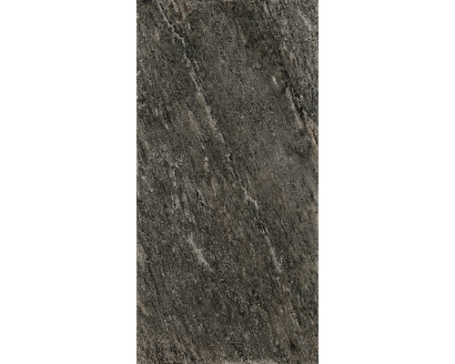 Carrelage de sol gris aspect pierre.