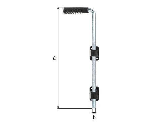 Butée de porte en métal avec poignée et fixation noires