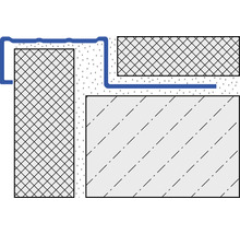 Schema für Bauwerksabdichtung mit Noppenbahn