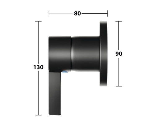Dessin technique d''un robinet avec des mesures.