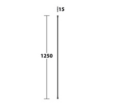 Abbildung einer Stange mit den Maßen 1250 x 15 Millimeter