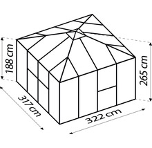 Dessin d''une serre avec dimensions