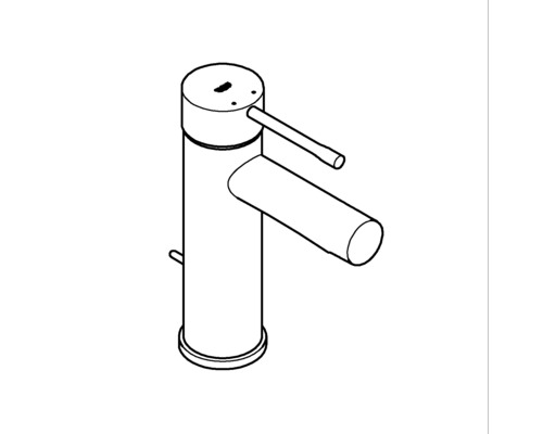 Dessin d''un robinet pour un lavabo.