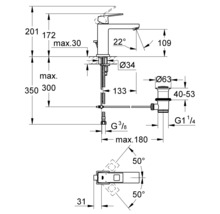 Grohe Eurocube Einhand-Waschtischbatterie M DN 15 23445000-thumb-10 Grohe Eurocube Einhand-Waschtischbatterie M DN 15 23445000-thumb-10
